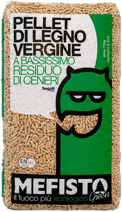 Sacco di pellet Mefisto da 15 kg